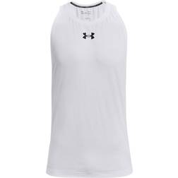 Under Armour Baseline Cotton Tank Top - White/Black