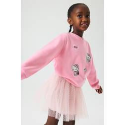H&M Kitty Motif Detail Sweatshirt - Pink/Hello
