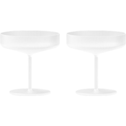 ferm LIVING Ripple Frosted Champagne Glass 15cl 2pcs