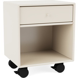 Montana Furniture Dream Castors Oat/Black Bedside Table 30x35.4cm