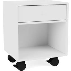 Montana Furniture Dream Castors New White/Black Bedside Table 30x35.4cm