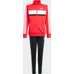 adidas Tiberio 3 Stripes Tricot Tracksuit - Pure Ruby/White