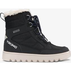 Viking Fleek Warm GTX Zip, Unisex Snow Boot Barn och tonåringar, Svart, Stretta
