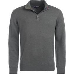 Barbour Cotton Half Zip Jumper - Olive Marl