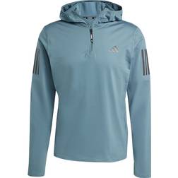 adidas Own The Run Winterized Hooded Half-Zip - Preloved Teal
