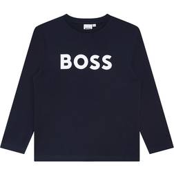 BOSS Kids' Long Sleeved T-shirt - Marinblå/Vit