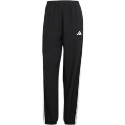 adidas Women's Train Essentials 3 Stripes Woven Pants - Black/White