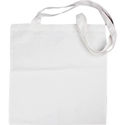 Creativ Company Tygpåse Textilkasse med långt handtag stl. 38x42 cm vit