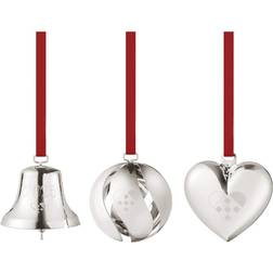 Georg Jensen CC 2025 Silver Colored Christmas Tree Ornament 3pcs