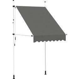vidaXL Manual Retractable Awning - Anthracite 150x120cm