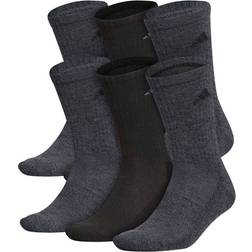 adidas Men's Athletic Cushioned Crew Socks 6-packs - Black/Onix Grey