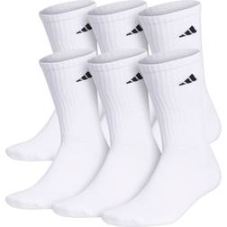 adidas Men's Athletic Cushioned Crew Socks 6-packs - White