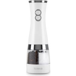 Tower Duo White Salt Mill, Pepper Mill 21.6cm