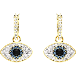 Swarovski Symbolica Drop Earrings - Gold/Blue/Black/Transparent