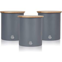 Swan Nordic Grey Kitchen Container 3pcs 1.84L