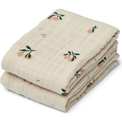 Liewood Lewis Muslin Cloth 2-pack Peach/Sea Shell Mix