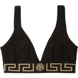 Versace Logo Bikini Top - Black