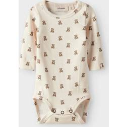 Lil'Atelier Nbngayo Elo LS Slim Body - Brun/Grå/Ullvit