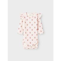 Lil'Atelier Body Flavo Eve Silver Peony Rib - Græsgrøn/Lyserød