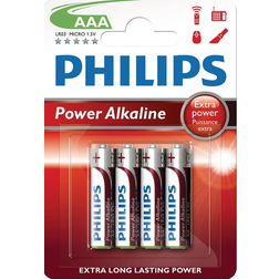 Philips AAA Power Alkaline Compatible 4-pack Red/Silver