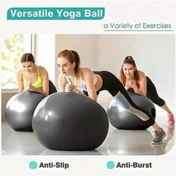 Shein 45cm PVC Fitness Balls With Pump