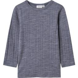 Name It Ull Rib Noos T-shirt NmmWang - Folkstone Grey