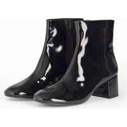 Tu Patent Heeled Ankle Boots - Black