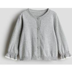 H&M Grey Cotton Cardigan Baby - Grey Cotton
