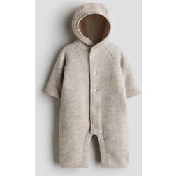 H&M Køredragt I Fleece Uldblanding - Lys Beige