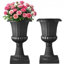 VEVOR Plastic Urn Planters 15.8 x 26.4 Inch 2 Pack