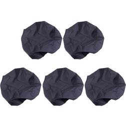 Bike Saddle Rain Cover Black Polyester 5pcs