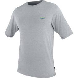 O'Neill TRVLR Hybrid Short Sleeve Graphic Rash Vest Smoke