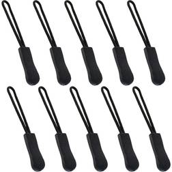 Black Nylon Cord Zipper Pulls 10pcs