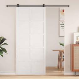 vidaXL Ladedør Hvid 80 210 cm Massivt Fyrretræ Skydedør (x203.2cm)