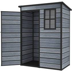 Birchtree 5X3Ft Plastic Garden Shed Pent (Building Area )