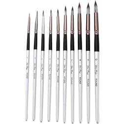 Vaguelly 10 PCS Miniature Paint Brush Set