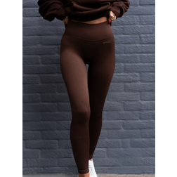 Frank Dandy Ribbed Tights - Dark Chocolate