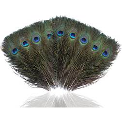 Neel Blue Real Peacock Feather Plume 100pcs