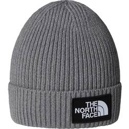 The North Face Kid's Logo Box Cuffed Beanie - Medium Grey Heather (NF0A8CGU-DYY)