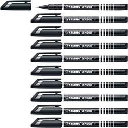 Stabilo Sensor Fineliner Cushioned F-Tip Pack 10