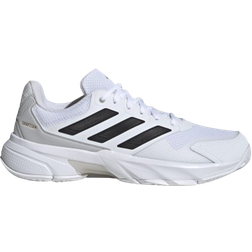 adidas CourtJam Control Tennis Shoes Cloud White Core Black Grey Two