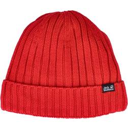 Jack Wolfskin Stormlock Windproof Knitted Fleece Lined Cuffed Beanie Hat Unisex