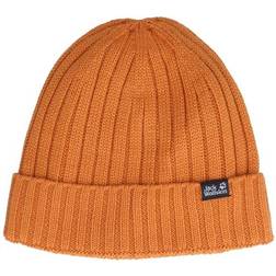 Jack Wolfskin Stormlock Windproof Knitted Fleece Lined Cuffed Beanie Hat Unisex