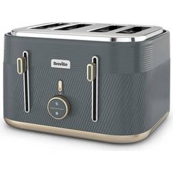Breville Obliq 4-Slice Toaster Grey/Gold