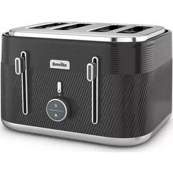 Breville Obliq 4-Slice Toaster Black/Silver