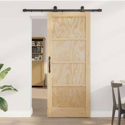 vidaXL Orkdal Naturfarvet Sort 83 202 cm Skydedør (x)