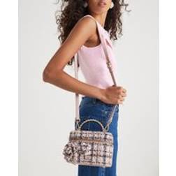 River Island Womens Pink Boucle Pearl Handle Vanity Bag