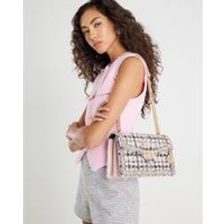 River Island Pink Boucle Panelled Shoulder Bag