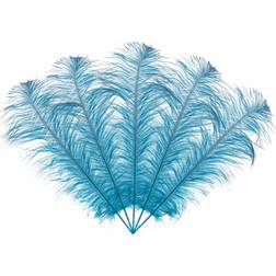 Neel Blue Natural Ostrich Feathers 10Pcs