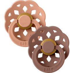Bibs Boheme Latex Pacifier Size 1 0-6m 2-pack Peach/Woodchuck